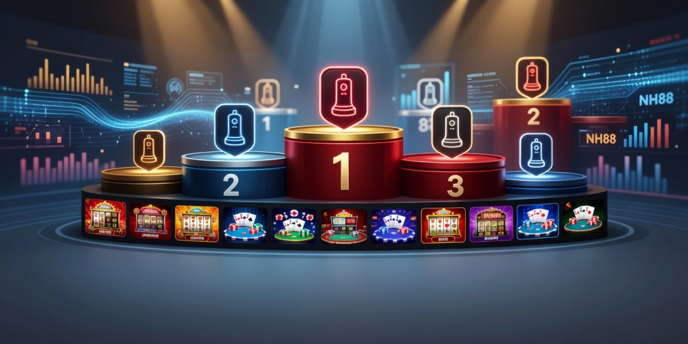 Bảng xếp hạng top casino nh88 uy tín năm 2025 với các nền tảng hàng đầu tại Việt Nam.