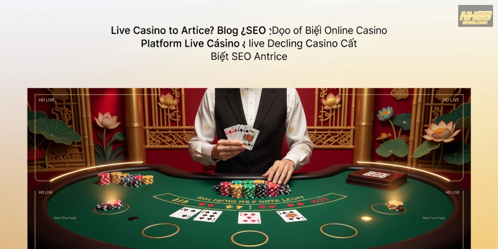 Minh họa giao diện live casino online nh88 với dealer thực tế và trò chơi đa dạng