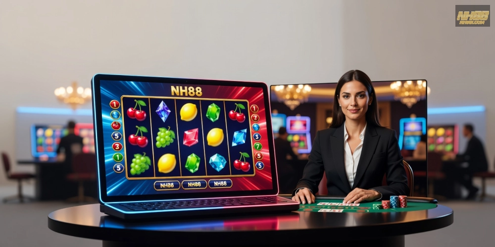 Khám phá khái niệm live casino slot games nh88 với giao diện hiện đại và dealer thực tế