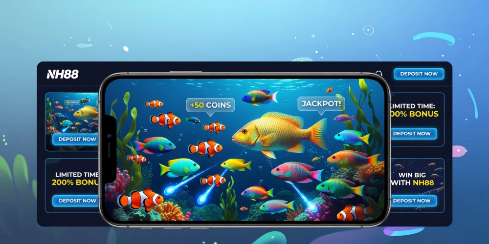 Giao diện top nền tảng bắn cá vàng nh88 với các tính năng nổi bật và ưu đãi hấp dẫn